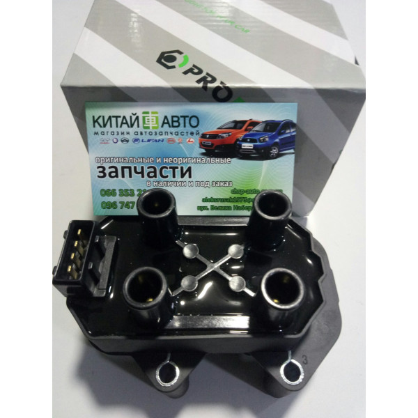 Катушка зажигания (479Q,481Q, 4 контакта) (PROFIT Чехия) Chery A13, Forza (HB), Chery A13, Forza (Sedan), Chery Amulet (1.6,до 2010г.), Chery Karry (A18,1.6), Geely CK1 (до 2009г.), Geely CK1F (с 2011г.), Geely CK2, Geely MK1 (1.6, до 2010г.), SMA Maple