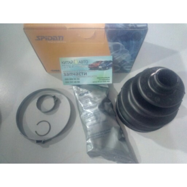 Пыльник шруса наружный (+смазка, +хомуты) (SPIDAN Франция) Chery A13 (Forza, HB), Chery Elara E5 (1.5, 2011 г.) Chery Jaggi S21, Lifan X60