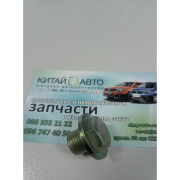 Пробка сливная поддона (магнитная) (479Q,481Q) (12х1.25х16mm.) Geely CK1 (до 2009г.), Geely CK1F (с 2011г.), Geely CK2, Geely GC6 (LG-4), Geely MK Cross, Geely MK1 (1.6, до 2010г.), Geely MK2 (1.5, с 2010г.), Lifan 320 (Smily), Lifan 520 (Breez, 1.6), Lif