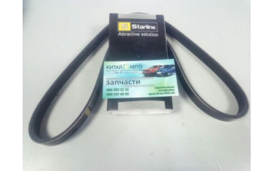 Ремень генератора и помпы (Sterline Венгрия) Geely CK1 (до 2009г.), Geely CK1F (с 2011г.), Geely CK2, Geely GC6 (LG-4), Geely LC (GC2), Geely LC Cross (GX2), Geely MK Cross, Geely MK1 (1.6, до 2010г.), Geely MK2 (1.5, с 2010г.), Lifan 320 (Smily), Lifan 5