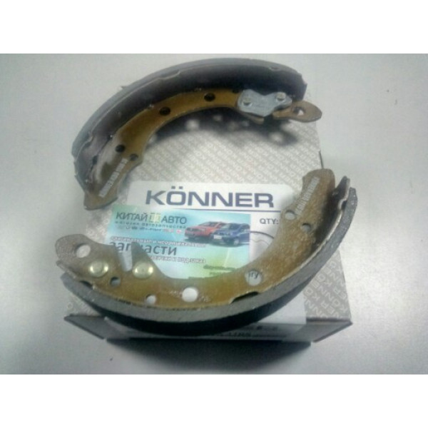 Колодки тормозные задние (без ABS) (комплект) (KӦNNER Корея) Chery A13, Forza (HB), Chery A13, Forza (Sedan), Chery Amulet (1.6,до 2010г.), Chery Amulet (до 2012г.,1.5), Geely CK1 (до 2009г.), Geely CK1F (с 2011г.)