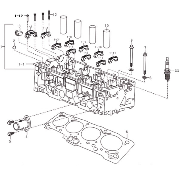 Прокладка ГБЦ Lifan 320 , Lifan 520 , Lifan 620