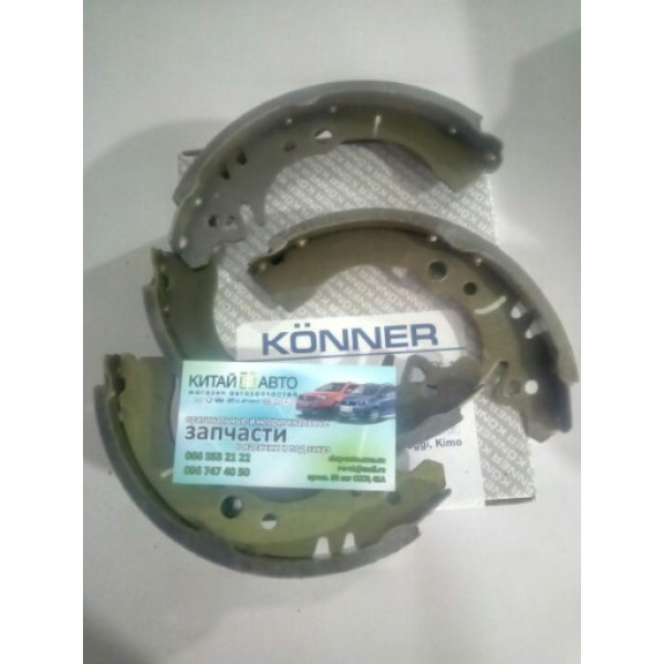 Колодки тормозные задние (с ABS) (комплект) (KӦNNER Корея) Geely CK1 (до 2009г.), Geely CK1F (с 2011г.), Geely CK2, Lifan 320 (Smily)