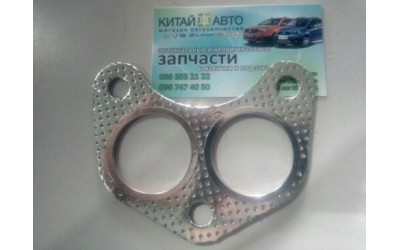 Прокладка приемной трубы (под три шпильки) (RIDER Польша) Chery Amulet (1.6 до 2010г.), Chery Karry (A18,1.6)