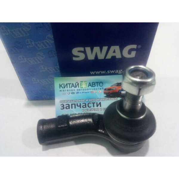Наконечник рулевой тяги левый (SWAG Германия) Chery A13, Forza (HB), Chery A13, Forza (Sedan), Chery Amulet (1.6 до 2010г.), Chery Amulet (FL,1.5 с 2012г.), Chery Amulet (до 2012г., 1.5), Chery Karry (A18, 1.6)